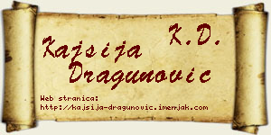 Kajsija Dragunović vizit kartica